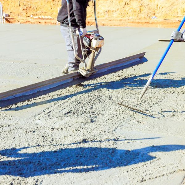 smoothing out concrete