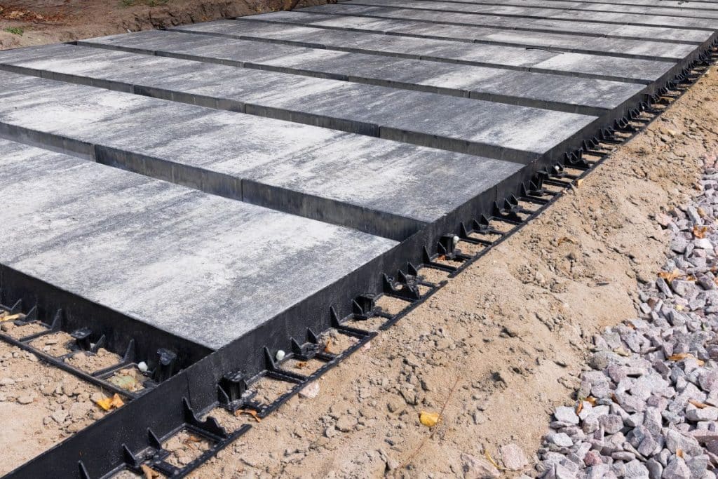 laying slabs on concrete