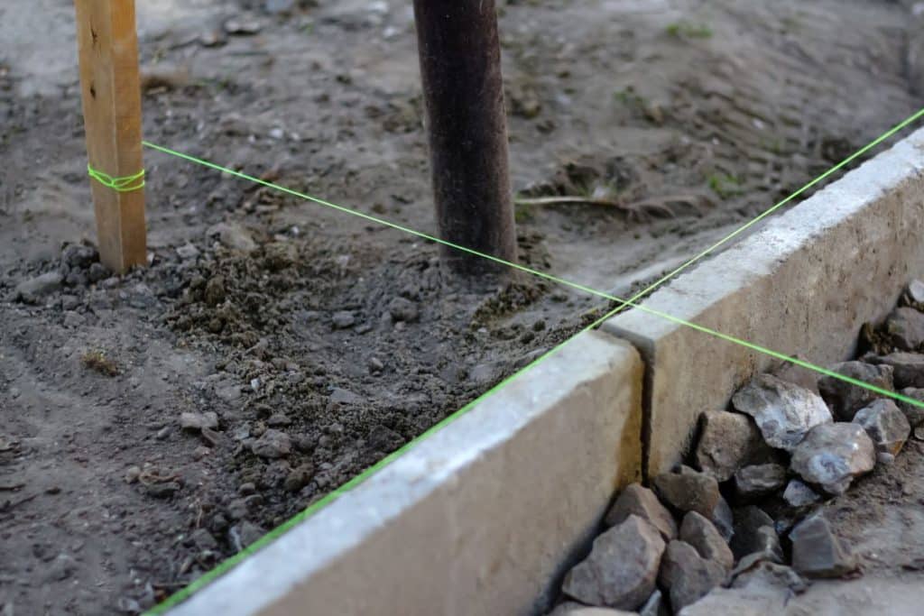 measure and prepare for laying a patio