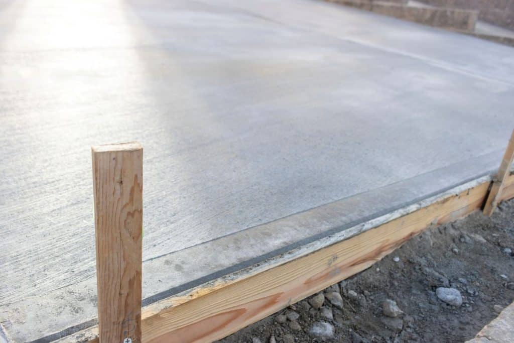 concrete curing in the sun