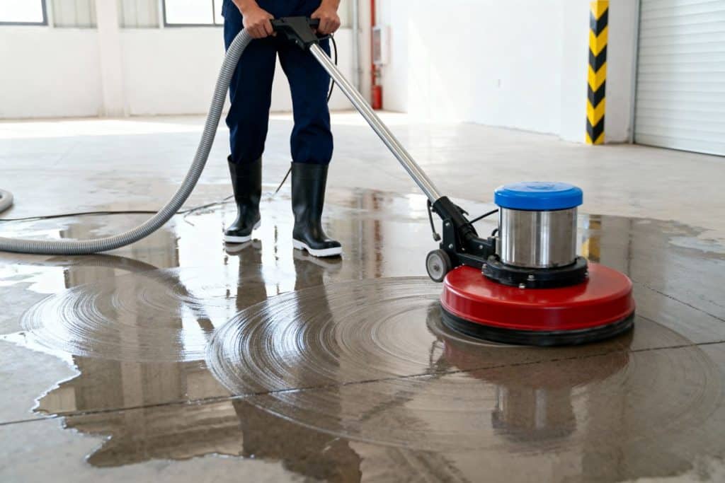 cleaning concrete