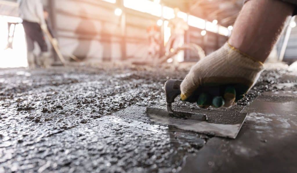 laying cement