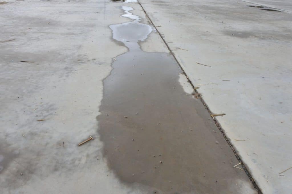 wet concrete